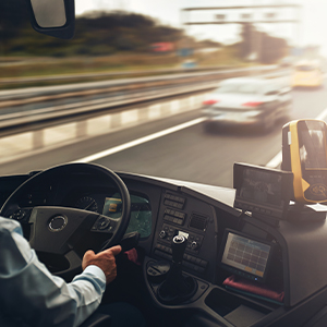 Driver on a bus