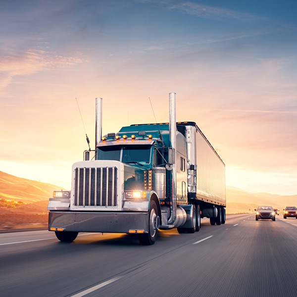 Big Semi truck on highway