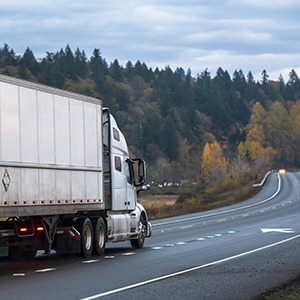 Semi Trailer Truck on road