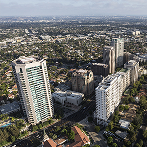 Aerial View of Apartment Buildings