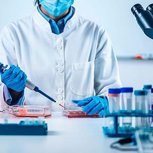 Life Sciences Wholesale Medical Scientist working on a chemical task